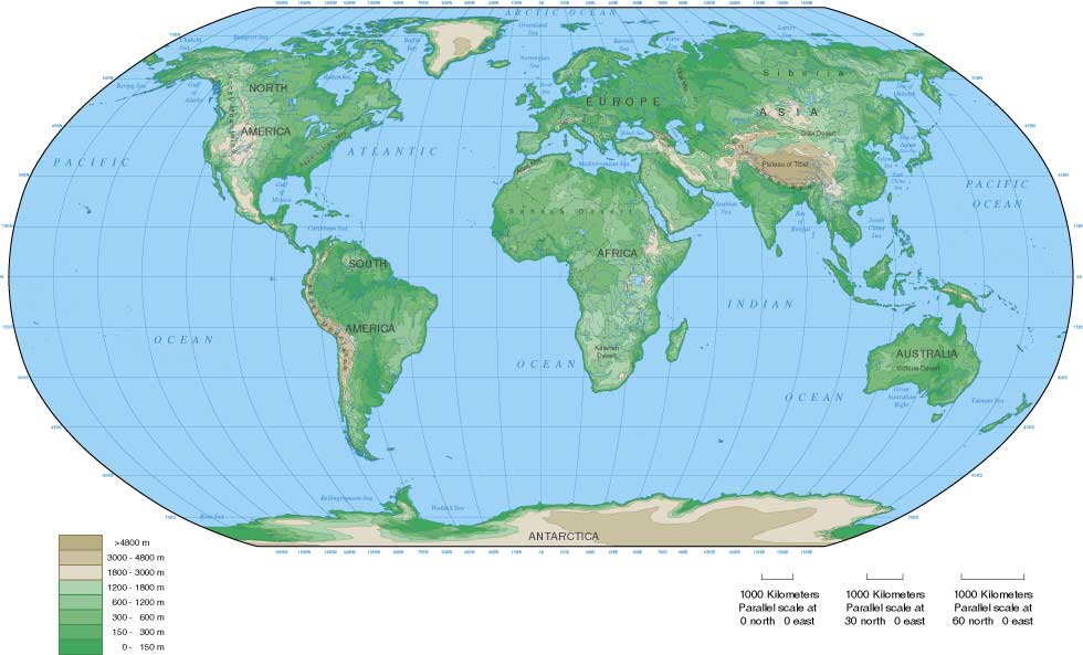 physical robinson Wall Map - MapSales.com